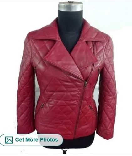 Quilted Long Biker Jacket