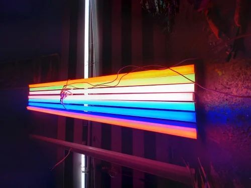 Led Color Tube Light - Plastic 4 Feet, White Color, 20W Power Consumption | Color-Changing LED, Flexible Installation, Durable Design