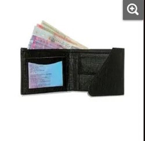 Mens Black Trifold Leather Wallet