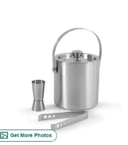 SS Silver Insulated Ice Bucket Set