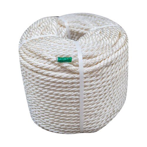 White Nylon Braided Rope - Style: Plain