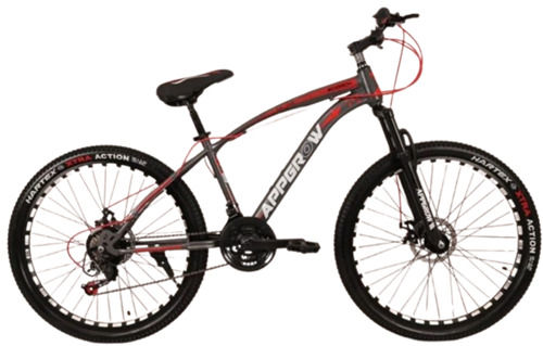 Mountain Bike - Metal Frame, 26/27.5/29 Inch Wheel Size, Black Color, 7-Speed Free Wheel, 21 Gears, Flat Bar Design