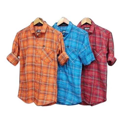 High Design Mens Cotton Casual Check Shirts