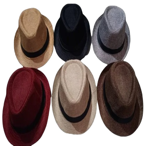 Men Artificial Leather Hats - Free Size, Multicolor | Classy Sports Wear with Attractive Pattern, Smooth Finish, Good Quality for Adults