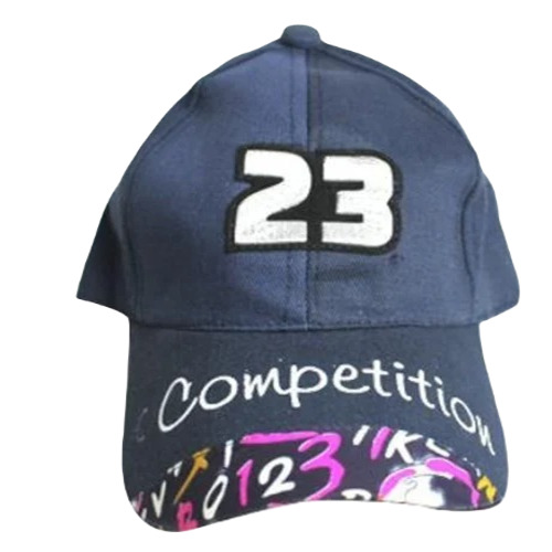 Men's Classy Sports Caps - Cotton, Free Size | Customized Blue Printed Design, Good Quality, Smooth Finish