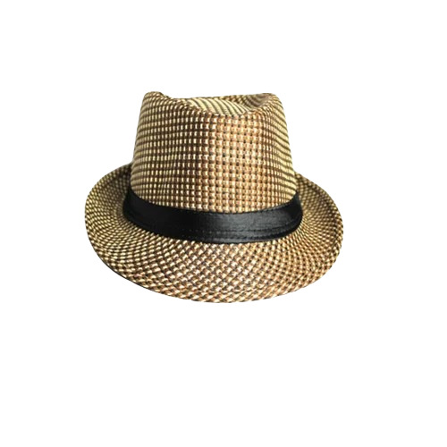 Men Printed Hat - Cotton, Free Size, Brown | Classy Sports Wear with Attractive Pattern, Good Quality and Smooth Texture