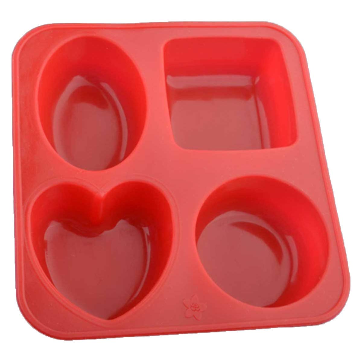 Soap Moulds - Rubber Material, Red Color | Durable & High Strength, Suitable for Commercial Use
