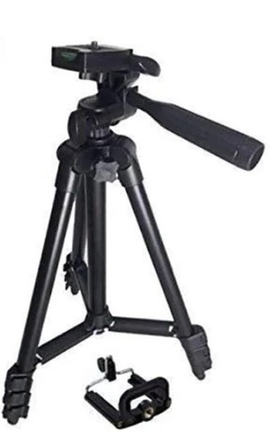 Black 3120 Tripod Stand - Plastic Material 600 mm Height Load Capacity 1000g | Ideal for Photography Lightweight and Versatile