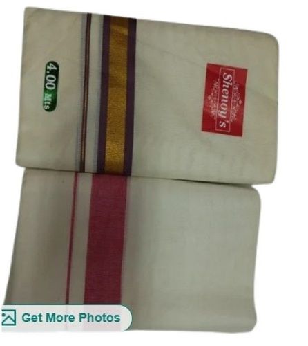 Men Cotton Dhoti Set