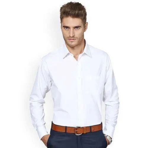 Mens Collar Neck Plain Formal Shirts