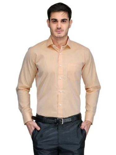 Mens Orange Premium Formal Shirt