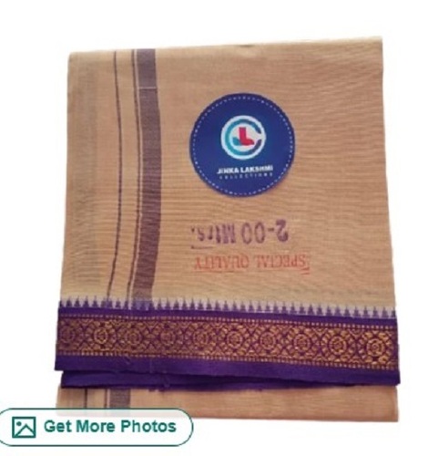 Biege Color Cotton Dhoti