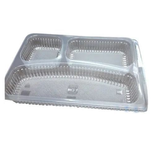 Food Packing Disposal Plates - Durable PP Plastic 50 Pieces Set | Light Weight Microwave-Safe Leak-Proof BPA-Free Stackable Design