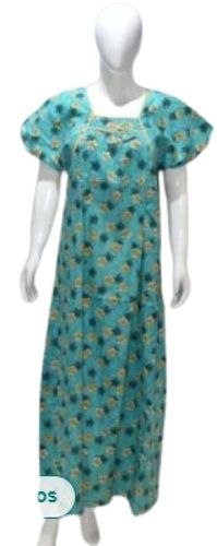 Green Printed Cotton Nightgown