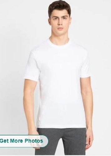 Men Plain White T Shirt