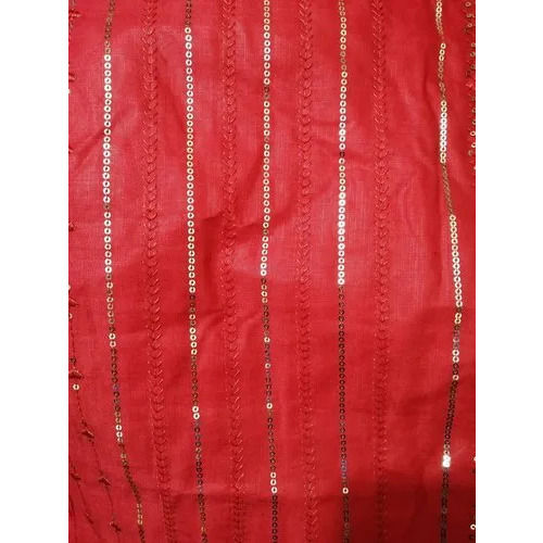 Rayon Lining Sequence Embroidery Fabric