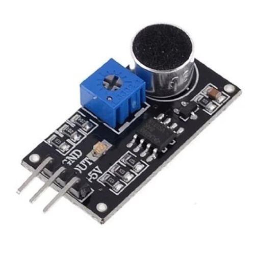Sound Sensor - Max Input Voltage 5V, LM393 Module with Sound Detection Capabilities in Sleek Black Design
