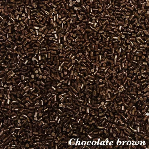 ABS Plastic Brown Granules - Industrial Grade, Recycled Eco-Friendly Material | Chocolate Brown Color