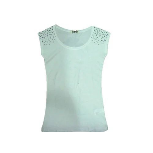 Premium White Sleeveless Top - Cotton Blend, Lightweight Design, Breathable Fabric, Soft Texture, Comfortable Fit, Casual Style, Round Neckline