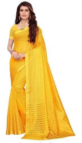 Cotton Plain Saree - Premium Quality, Shimmering Sequins, Elegant Drape, Sheer Texture, Intricate Detailing, Soft Feel, Ideal for Spring and Summer Party Wear