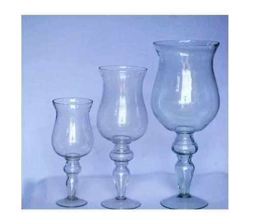 Cylindrical Glass Candle Stand - 5 Inches, Transparent Color | Handmade, Modern Arts Design, Acid Etched Glass, Custom Options For Decoration, Eye-catching Style