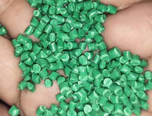 Green PP Granules - Industrial Grade, Eco-Friendly Recycled Material, Green Color, Suitable for Plastic Industry