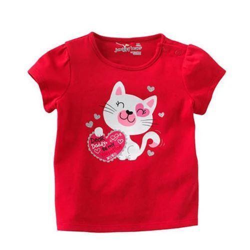 Kids Cotton T-Shirt - Premium Quality, Comfortable Fit in Red | Lightweight, Breathable Fabric, Modern Style with Short Sleeves