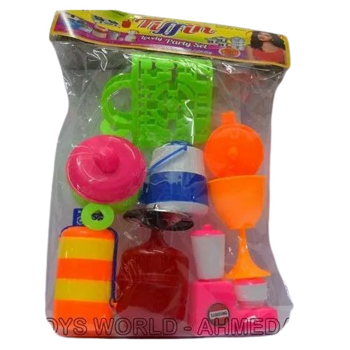 Kids Tiffin Party Toy Kitchen Set - Plastic Material, Multicolor Design | Ideal for Ages 2-6, Encourages Imaginative Play