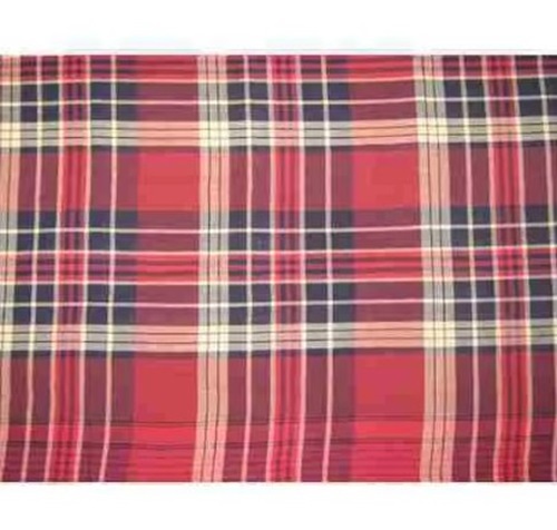 Madras Check Fabric - Cotton, All Sizes, Multicolor Print | Machine Washable for Garments