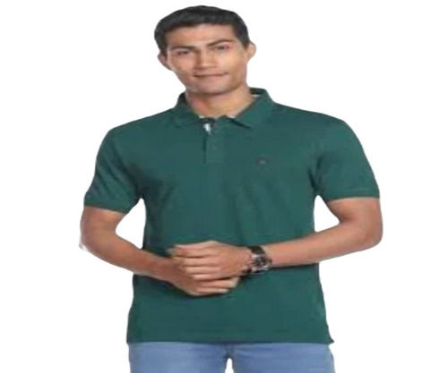 Men Cotton T-Shirt - Casual Wear, Attractive Pattern, Regular Fit, Available in S, M, L, XL, XXL, Short Sleeves, Cool Green Color