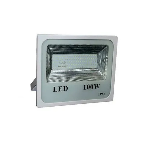 LED Flood Light - 100W Pure White LED Aluminium Body | IP66 Rating Ideal for Outdoor Garden and Stadium Use