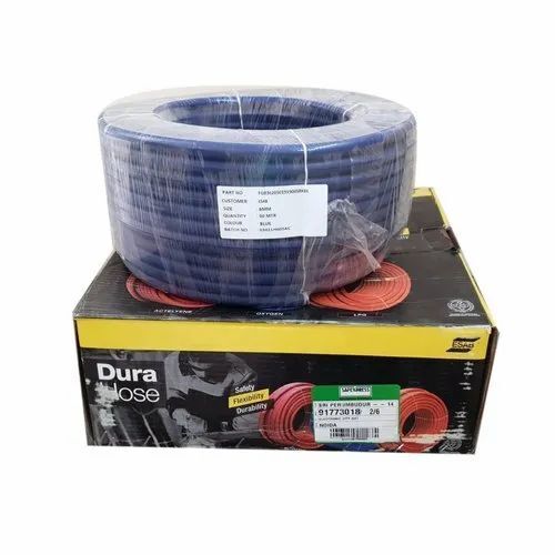 Welding Hose Pipe - 50 Meter Rubber , Flexible Blue Design - High Temperature & Pressure Resistant, Lightweight, Abrasion & Wear-Resistant
