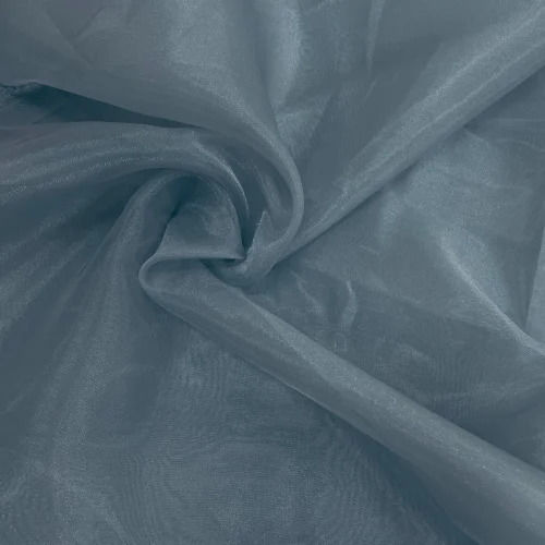 Light Grey Solid Organza Tissue Fabric