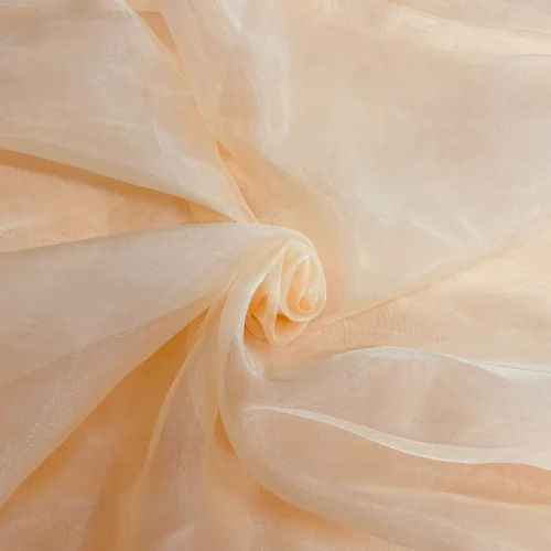 Light Orange Solid Organza Tissue Fabric