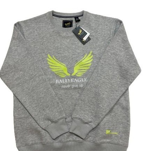 Mens Sweat Shirt - Woolen Fabric XXS to XL Sizes Grey Color | Premium Comfort Fit Warm Insulation Breathable Material Long Sleeves Ribbed Cuffs Customized Logo Anti UV Feature
