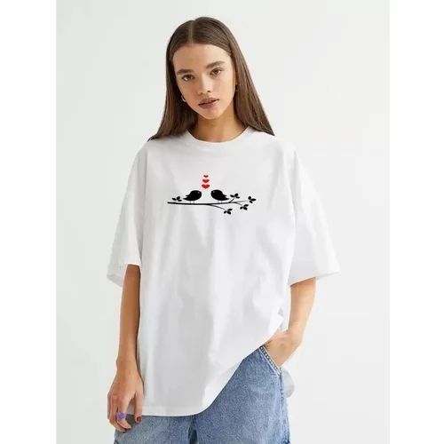 Premium Quality Cotton Slim Fit O-Neck T-Shirt - White, Casual Wear for Women | Stretchable, Breathable, Soft Texture, Trendy Designs, Vibrant Colors, Short Sleeves
