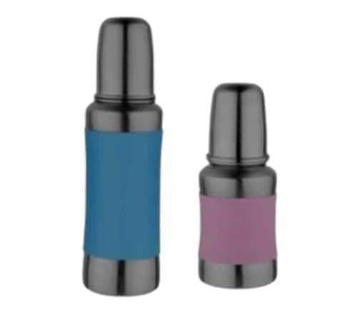 Stainless Steel Feeding Bottle - 250 mL Capacity Silver Color Steel Cap | Ideal for Ages 3-12 Months Durable and Safe Design