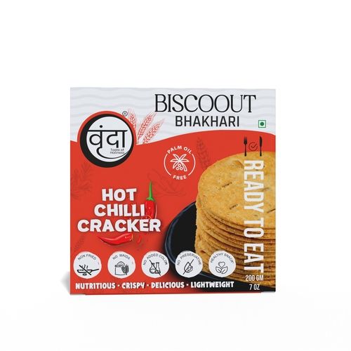 Vrunda Hot Chilli Bhakhari 200G By ARSIAN ORGANIC PRIVATE LIMITED