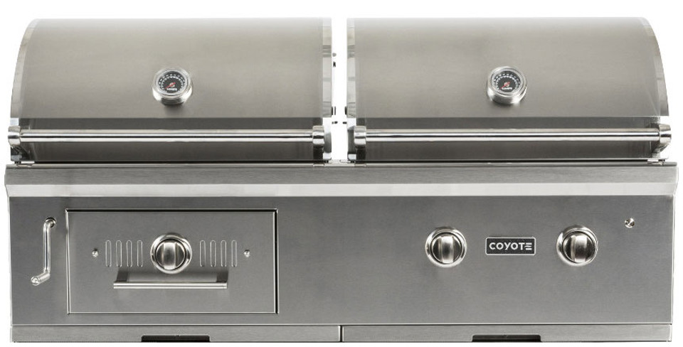 Coyote Stainless Steel 50" Hybrid Gas & Charcoal Grill (BBQSUPPLIESDEPOT)