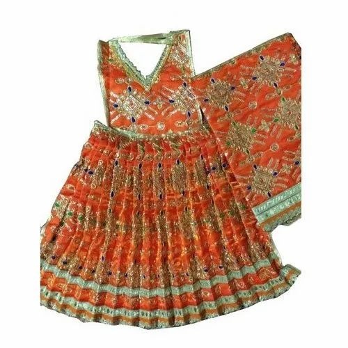 Durga Maa Cotton Dress - Cotton Fabric, Size 0 to 6, Multiple Colors | Easy to Clean, Eco-Friendly, Lightweight, Handmade Design for Daily Worship