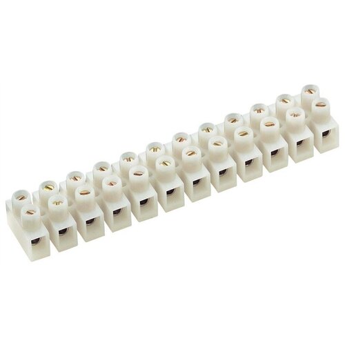 Electrical Terminal Connector - PVC Material 12 Pin Configuration White Insulation Color | Durable Plastic Housing Easy to Install Compact Design