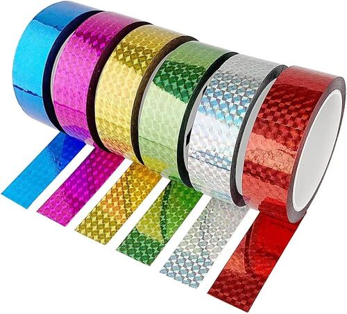 Glitter Tape - Bopp Material 1 Foot Length Various Colors Available - Water & Moisture Resistant Single Sided Acrylic Adhesive Easy to Use