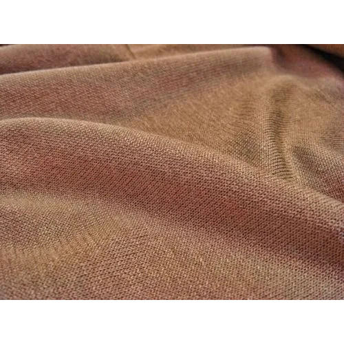 Knitted Spun Polyester Fabric - 160 GSM, Brown Solid Color | 100% Polyester, Normal Wash, Recommended for Autumn Apparel