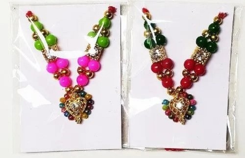 Laddu Gopa Mala - Eco-Friendly Plastic Decoration Multi-Color Handcrafted Design Religious Theme for Laddu Gopal Idols