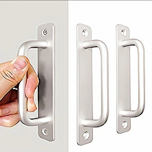 Aluminum Pull Handle - Silver, Matte Finish & Customized Design for Window Fitting