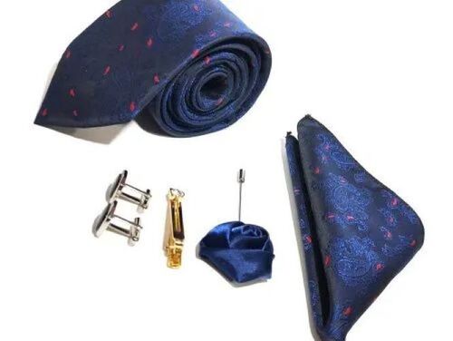 Blue Pasley Micro Silk Tie