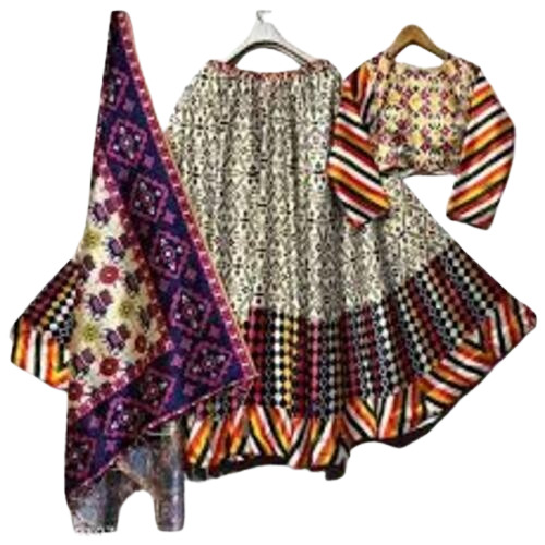 Chicken Lehenga Choli With Dupatta Set