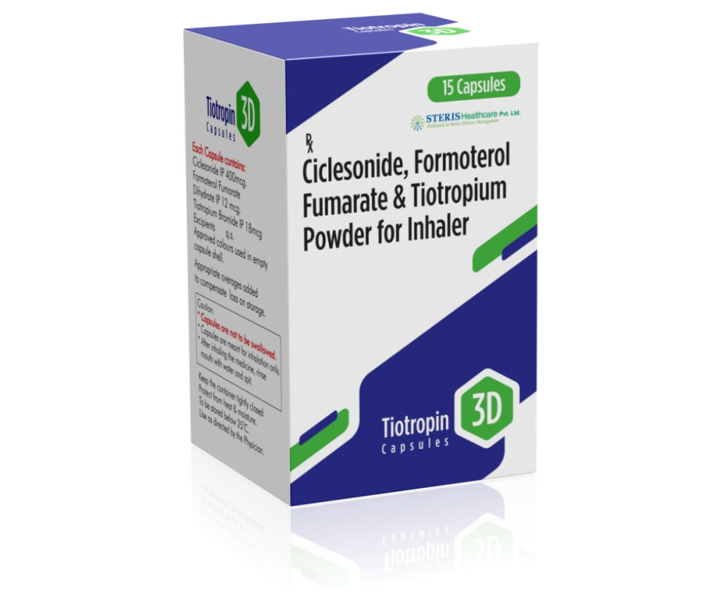 Ciclesonide (400Mcg), Formoterol (12Mcg), Tiotropium (18Mcg) Capsules - Molecular Weight: 50 Grams (G)