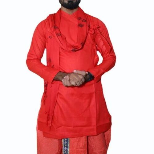 Cotton Bagalbandi Yellow Kurta - Premium Quality, Large Size, Long Sleeves, Plain Design - Ideal for Festive Wear