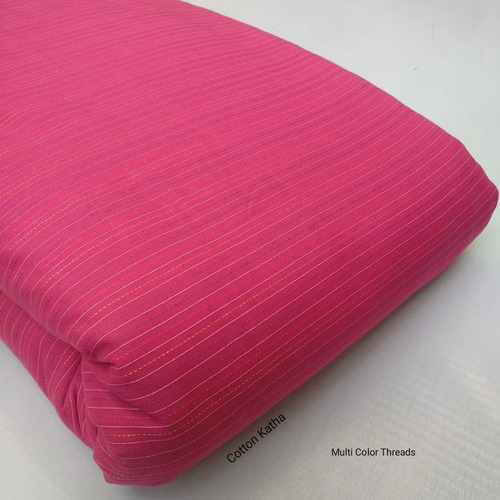 Cotton Katha Fabric - 100% Cotton, 58-60 Inch Width | Soft, Comfortable, Eco-Friendly, Breathable Material with Handcrafted Patterns